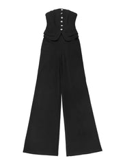 Tube Wide Leg Jumpsuit in Black, alternate angle