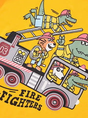 Firefighter Animal Graphic Kids' T-shirt