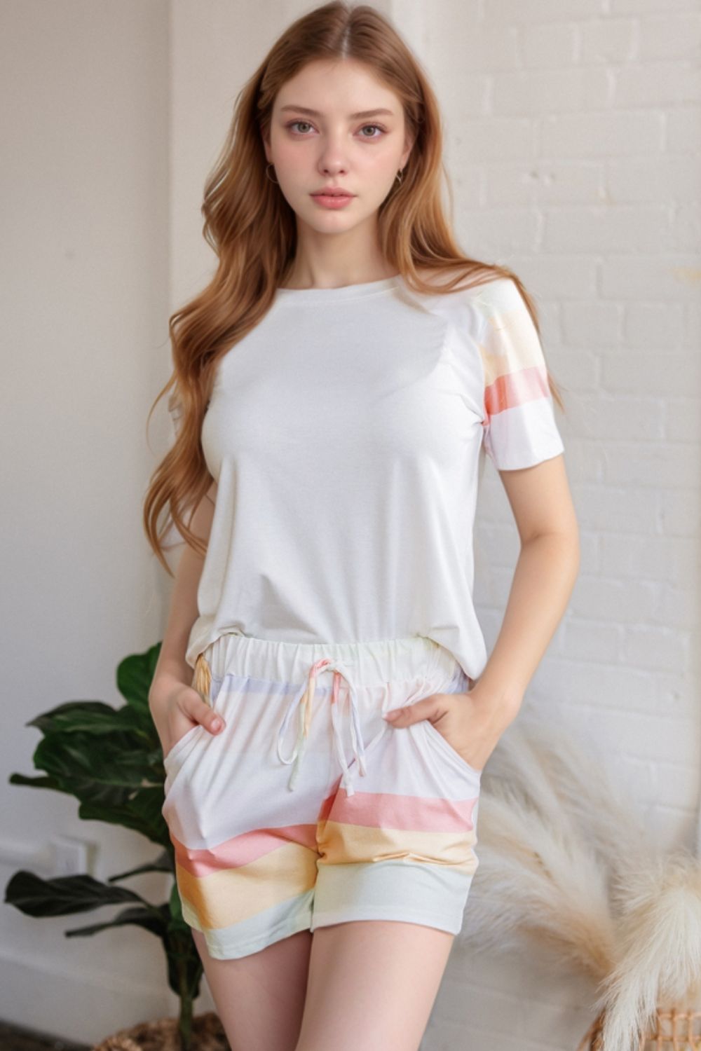 White loungewear set, comfortable and chic.