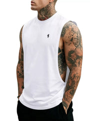 Men's Full Size Round Neck Tank Top Plus Size in Apricot, view 19