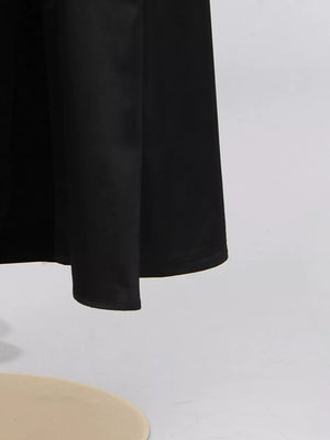 Lace Up Back Tube Maxi Dress in Black, product detail