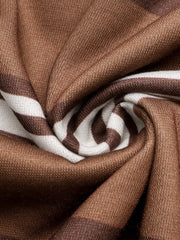 Striped Dropped Shoulder Sweatshirt in Coffee Brown, editorial view