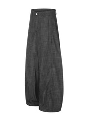Men's Wide Leg Jeans Black in Black, side view