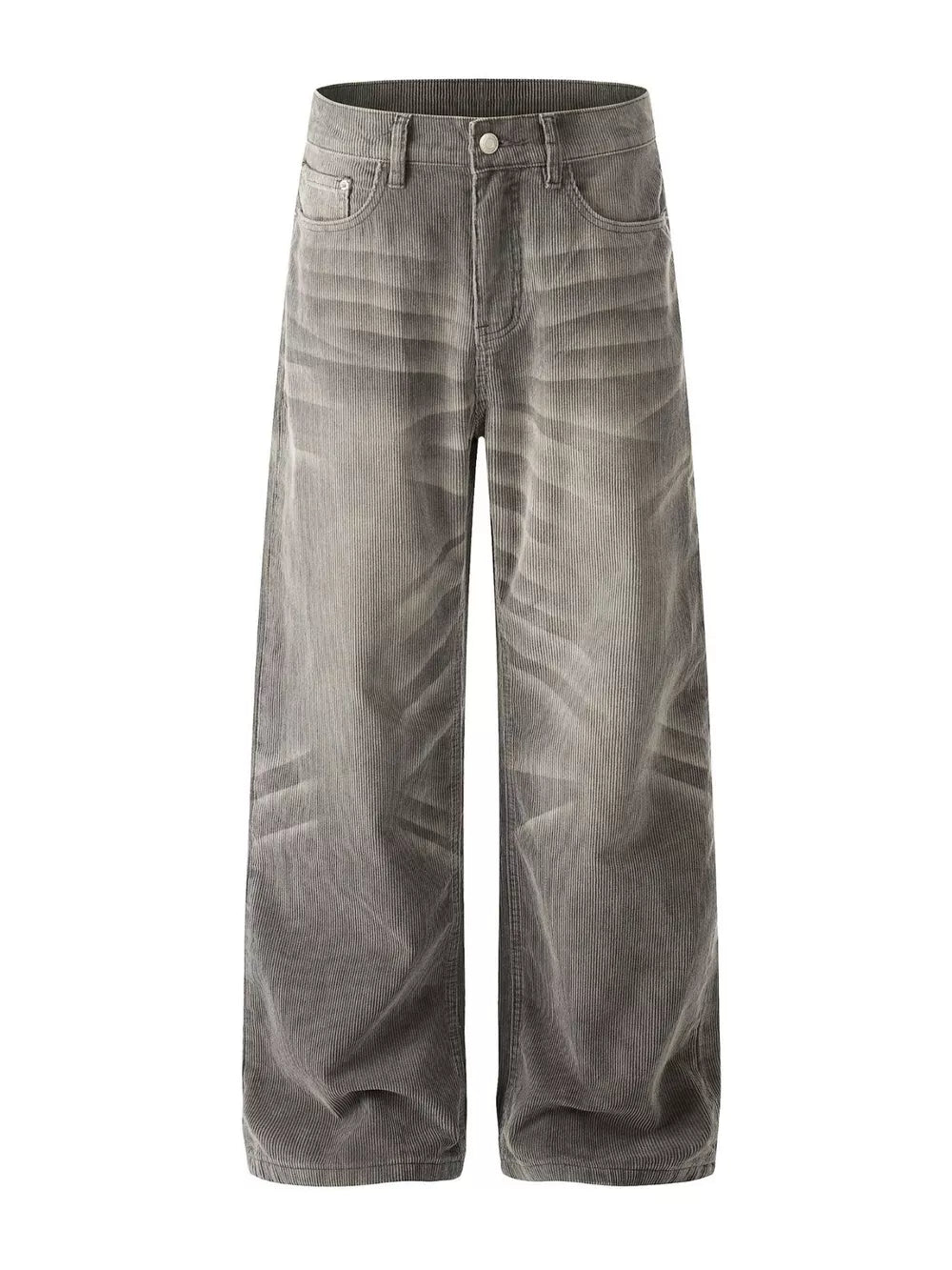 Men S Wide Leg Washed Jeans, front view