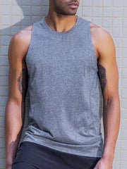 Men's Breathable Athletic Tank Top Plus Size, side view