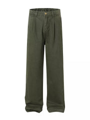 Men's Wide Leg Pants With Elastic Waistband, front view