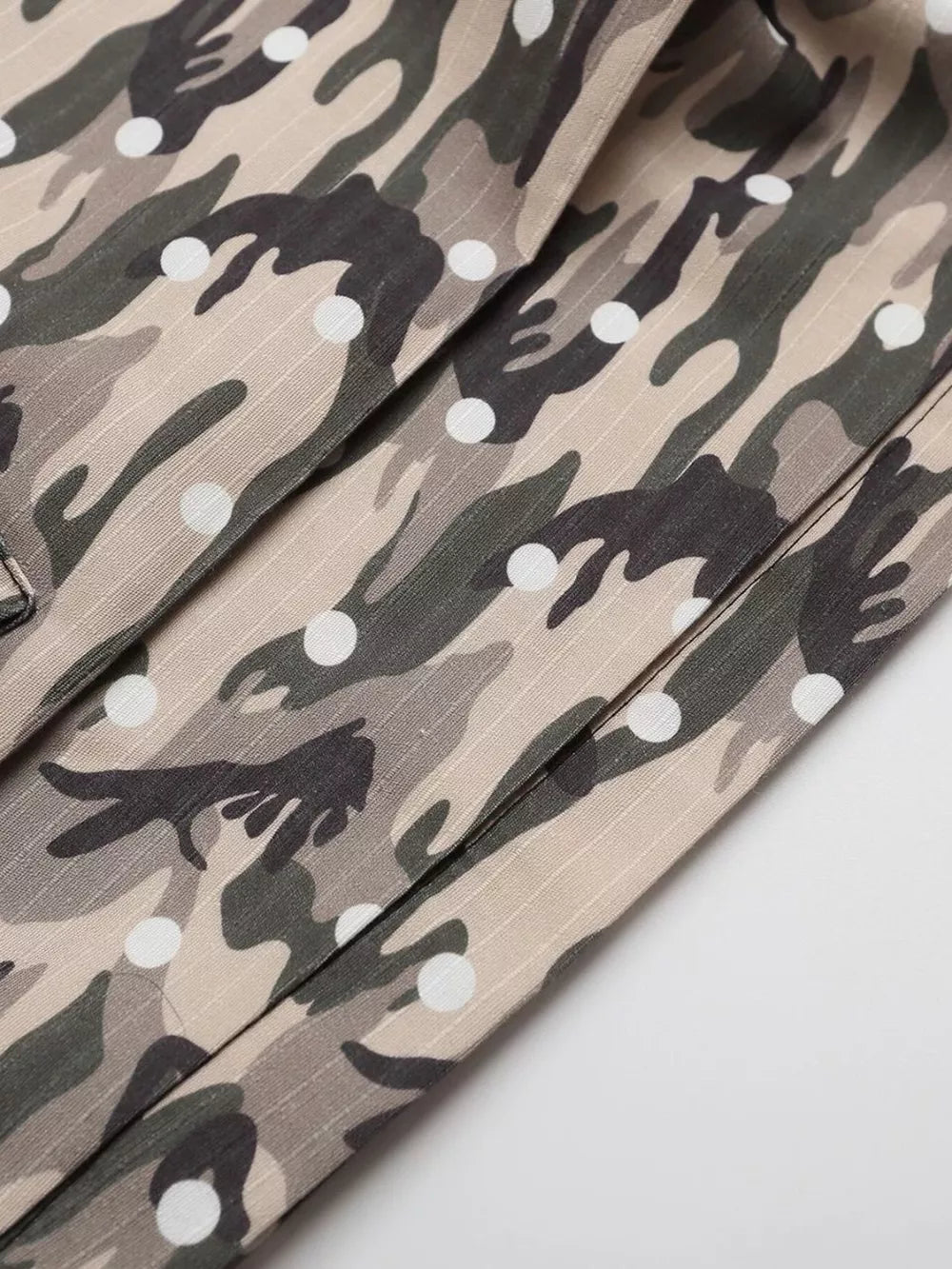 Men S Camouflage Cargo Capris in Green Camouflage, back view