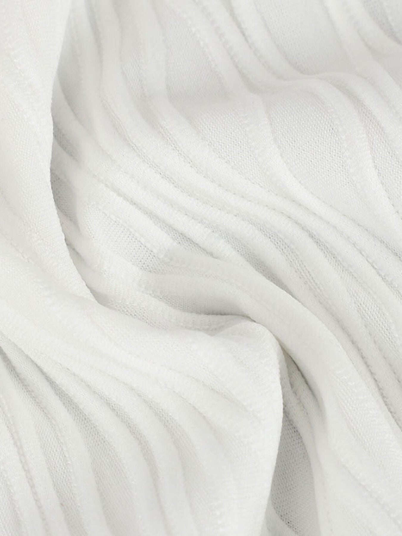 White ruched halter neck cami with vertical ribbing detail