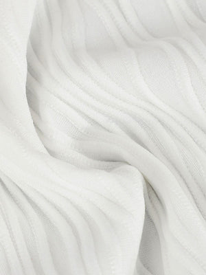 White ruched halter neck cami with vertical ribbing detail