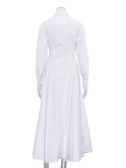 Chic Button-front Maxi Shirt Dress
