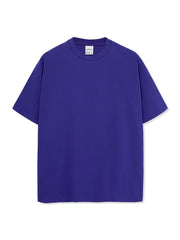 Oversized crew neck t-shirt in Dark Blue with short sleeves and a relaxed fit.
