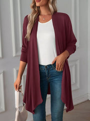 Lightweight Open Front Cardigan in Dark Blue with unlined