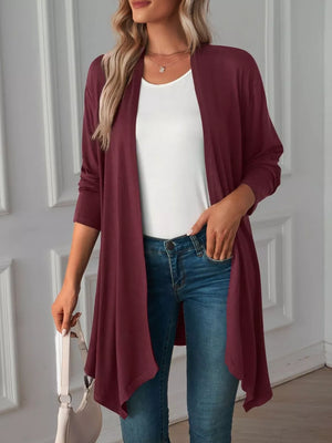 Lightweight Open Front Cardigan in Dark Blue with unlined