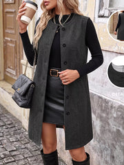 Sleeveless Longline Vest Coat, model styling view