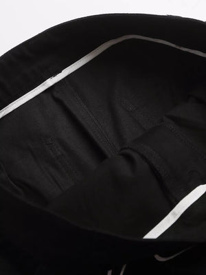 Men's Embroidered Cargo Capris in Brown, alternate angle