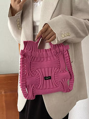 Lightweight Knitted Backpack Bag, model styling view