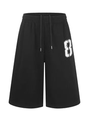 Men's Number 8 Wide Leg Capris in Blue, fit detail