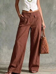 Elevated Wide Leg Pants With Pockets