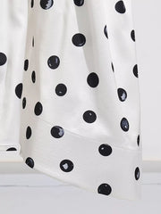 Chic High-waisted Polka Dot Skirt