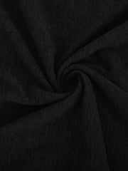 Black 100% polyester blouse with lace trim detail