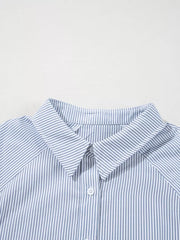 Effortlessly Chic Smocked Cuff Button Shirt