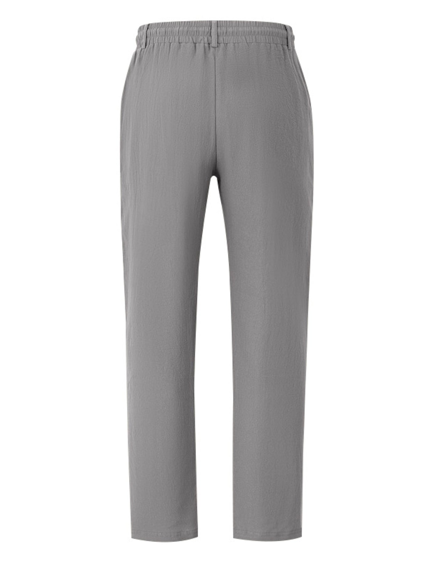 Men's grey loose fit drawstring sweatpants with elastic waistband