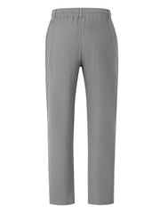 Men's grey loose fit drawstring sweatpants with elastic waistband