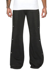 Men's Full Size Side Snap Button Pants Plus Size in Black, product detail