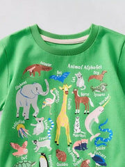 Whimsical Animal Graphic Toddler T-shirt