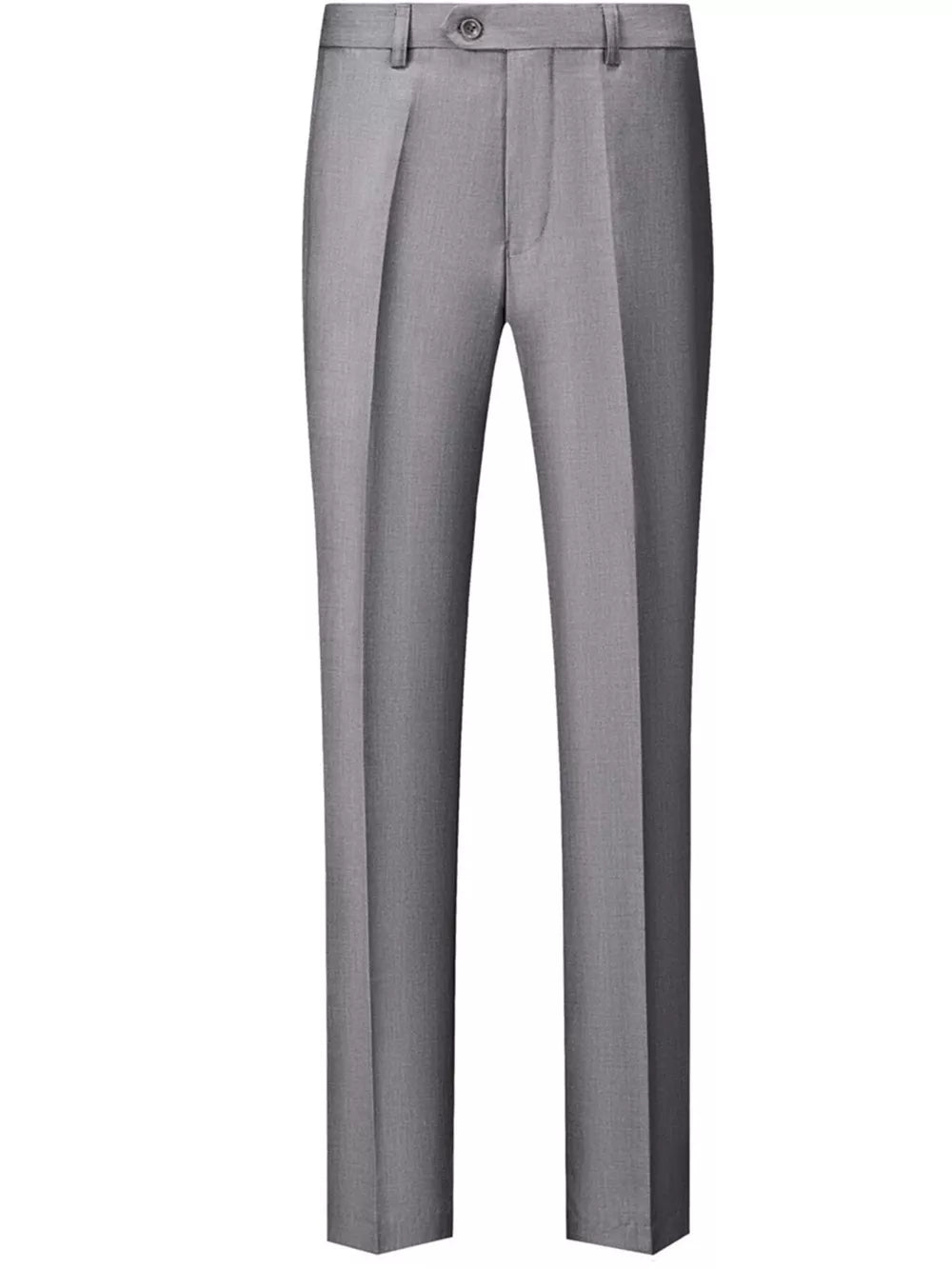 Men's Slim Fit Full Size Dress Pants in Navy Blue, alternate angle