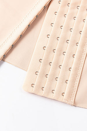 Apricot bodice tank top with hook-and-eye closure detail