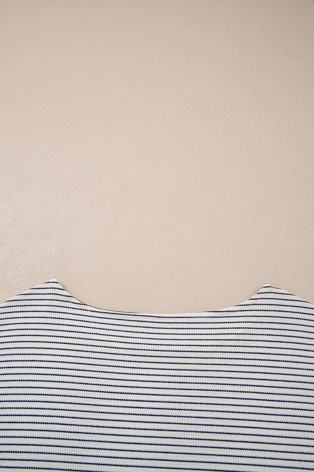 Stripe Contrasted Ruffle Trim Loose Long Sleeve Top in Stripe, view 11