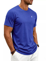 Men's Classic Fit Crew Neck T-shirt Plus Size in Black, alternate angle