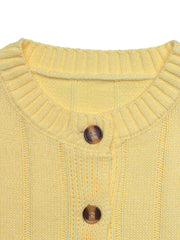 Button Up Dropped Shoulder Cardigan, alternate angle