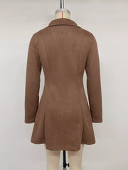 Suede-like Fit-and-flare Dress