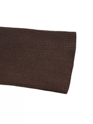 Striped V-neck Knit Top in Coffee Brown, view 11