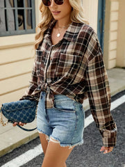 Yellow relaxed button-up shirt with collared