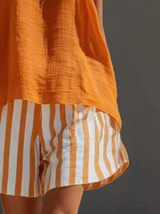 Textured Tank And Relaxed Shorts Ensemble
