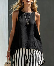 Textured Tank And Relaxed Shorts Ensemble