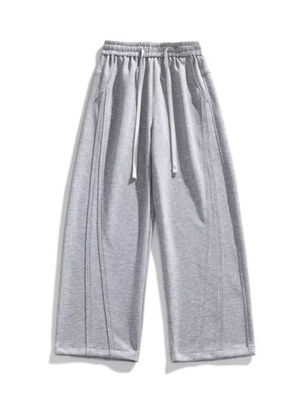 Men's Plus Size Loose Fit Wide Leg Casual Pants in Navy Blue, close-up detail