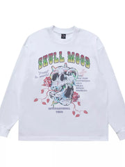 Skull Mood Graphic Long Sleeve Tee