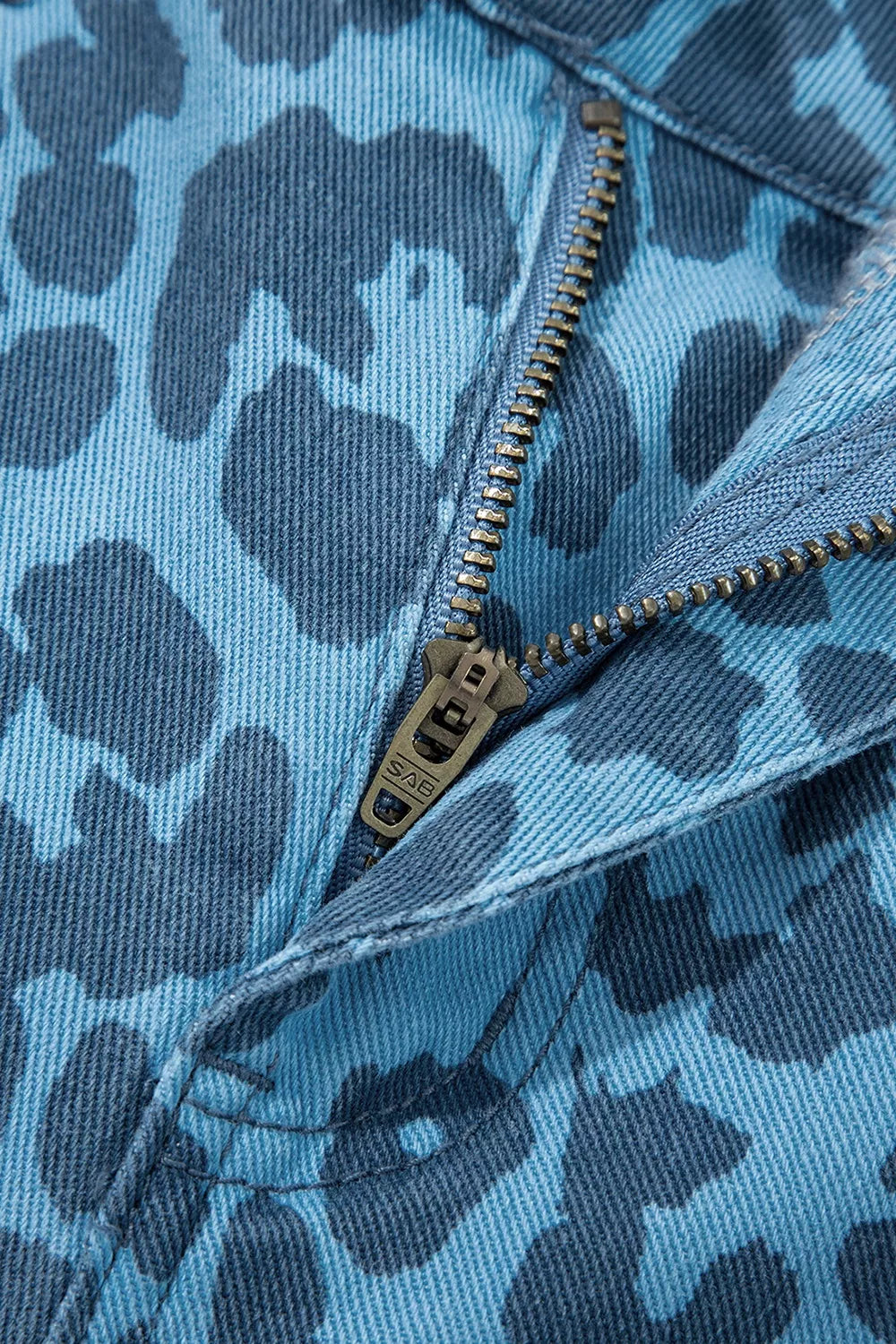 Leopard Print Barrel Leg Jeans, view 12