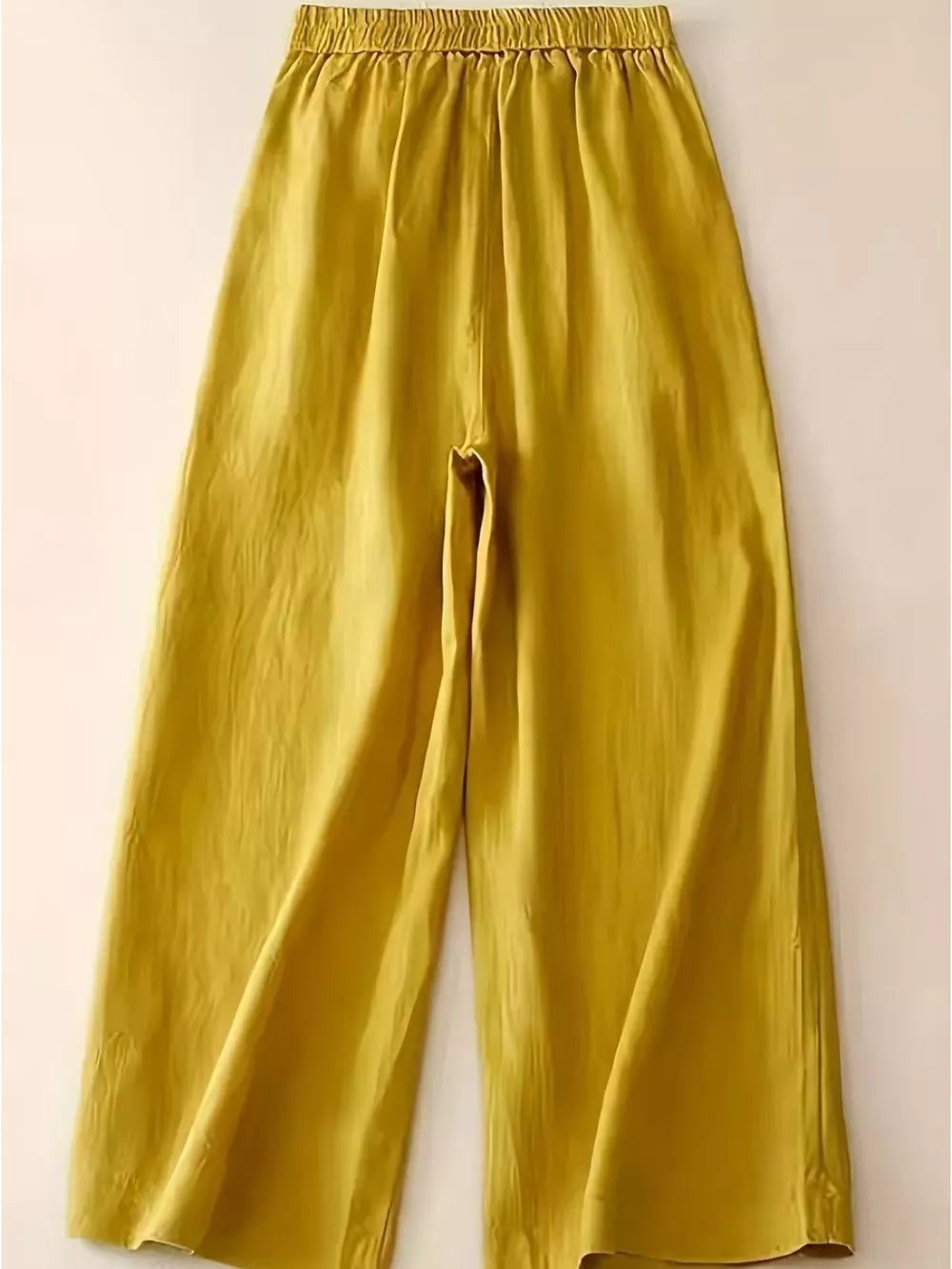 High-waisted Wide-leg Cropped Pants, side view