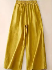 High-waisted Wide-leg Cropped Pants, side view