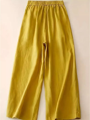 High-waisted Wide-leg Cropped Pants, side view