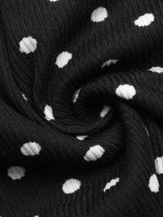Polka Dot Lace Trimmed V-neck Mini Dress, editorial view
