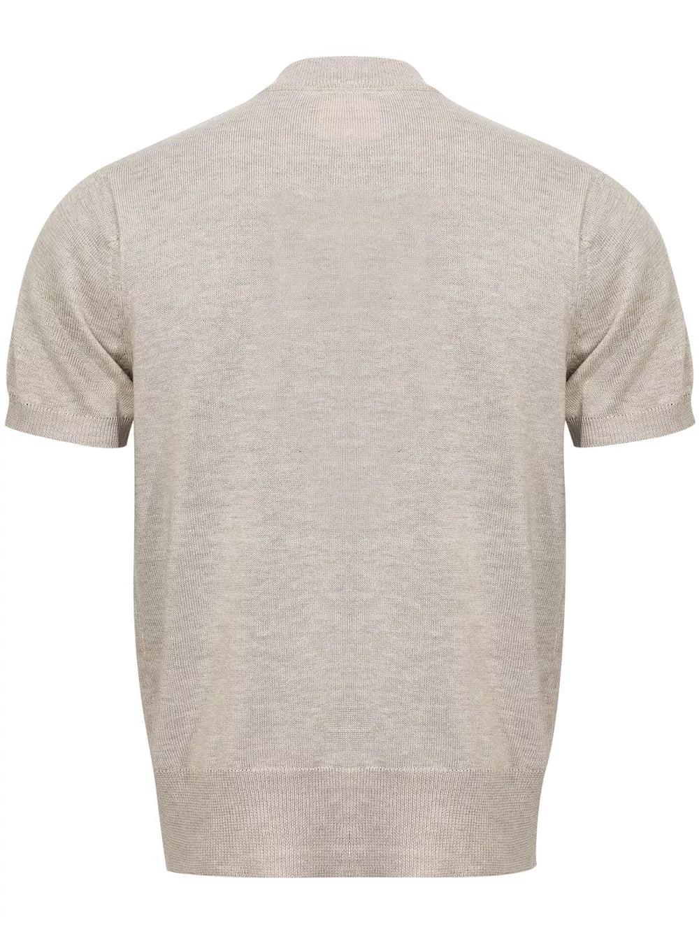 Men's Mock Neck Short Sleeve Knit Top in Khaki, view 11