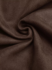 Brown long-sleeve jacket fabric detail with a soft, textured finish.