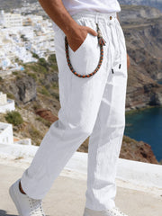 Men's Casual Drawstring Pants With Pockets
