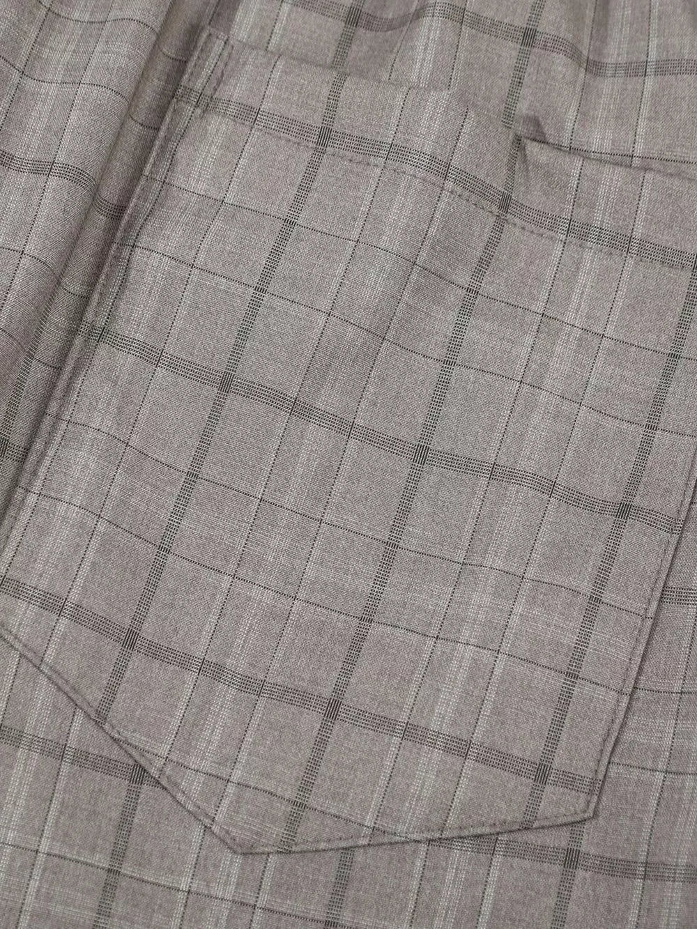 Men's Plaid Wide-leg Pants in Gray, alternate angle